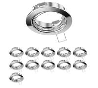 ledscom.de 12 cadres d'encastrement au plafond FERE, rond, pivotant, chrome brillant