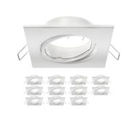 ledscom.de 12 pièces cadre d'encastrement au plafond RIR, carré, pivotant, blanc mat