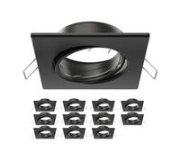 ledscom.de 12 pièces cadre d'encastrement au plafond RIR, carré, pivotant, noir mat