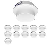 ledscom.de 12x cadre d'encastrement au plafond KRON, rond, blanc mat
