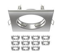 ledscom.de 12x cadre d'encastrement au plafond RIR, carré, inox mat