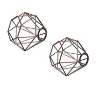 ledscom.de 2 abat-jours en forme de cage, bronze, E27 / E14, 160 mm de diamètre