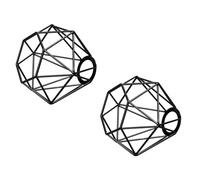 ledscom.de 2 abat-jours en forme de cage, noir, E27 / E14, 160 mm de diamètre