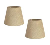ledscom.de 2 abat-jours, lin, jute, chanvre, textile, tissu, beige naturel, 200 mm de diamètre
