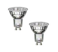 ledscom.de 2 ampoules LED GU10, PAR16, blanc chaud (3000 K), 2,4 W, 227lm, 119°, miroir réflecteur (argent)