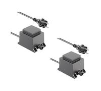 ledscom.de 2 pièces 40W LED Transfo alimentation/transformateur pour système enfichable NEMO, fiche, 12V AC, noir, IP68
