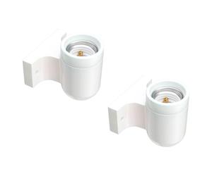 ledscom.de 2 pièces Applique FEL, porcelaine, blanc brillant, anguleux, 1x E27 max. 300W