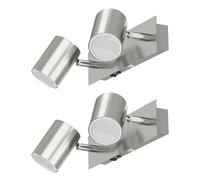 ledscom.de 2 pièces Applique WAIKA, à deux flammes, avec interrupteur, chrome mat, incl. lampes LED GU10 450lm blanc chaud chacune