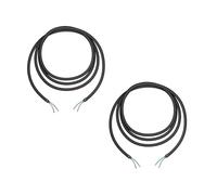 ledscom.de 2 pièces câble textile, 3 m, noir, 2 x 0,75 mm², H03VV-F gaine textile