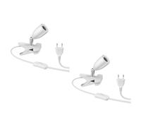 ledscom.de 2 pièces lampe à pince LIK, blanc mat, 1x E27 max. 60W