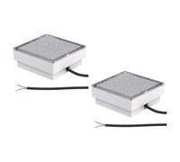 ledscom.de 2 pièces LED pavé encastré de sol CUS pour l'extérieur, IP67, carré, 15 x 15cm, blanc chaud