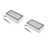 ledscom.de 2 pièces LED pavé encastré de sol CUS pour l'extérieur, IP67, carré, 20 x 10cm, 2,9 W, 228lm, blanc froid