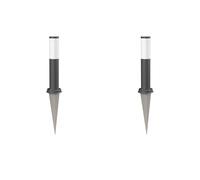 ledscom.de 2 pièces Lumière de chemin/Borne d'éclairage/Lampe de jardin PORU avec piquet de terre pour l'extérieur, IP44, 39cm, anthracite, 1 x E27 max. 60W
