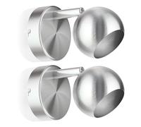 ledscom.de 2 pièces plafonnier/applique TAURI, inox mat, 1x GU10 max. 25W