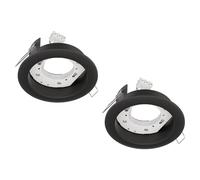 ledscom.de 2 pièces plafonnier encastré ZOBE II, noir mat, rond, 107mm Ø, 1x GX53 max. 25W