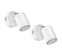 ledscom.de 2 pièces Spot mural WAIKA, à une flamme, avec interrupteur, GU10 LED, PAR16, blanc chaud, 6,05W, 374lm, 70°, variateur à 3 positions
