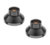 ledscom.de 2 plafonniers/douilles ELEKTRA, porcelaine, noir brillant, 1 x E27 max. 300 W