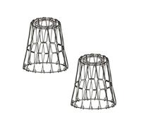ledscom.de 2x abat-jour cage, chromé-noir, 135mm Ø