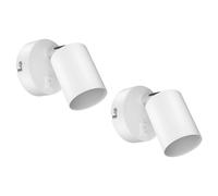 ledscom.de 2x Applique WAIKA, interrupteur, blanc mat, ronde, 1x GU10 max. 60W