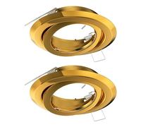 ledscom.de 2x cadre d'encastrement au plafond FABI, rond, pivotant, or brillant