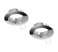 ledscom.de 2x cadre d'encastrement au plafond FERE, rond, chrome brillant