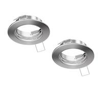 ledscom.de 2x cadre d'encastrement au plafond FERE, rond, inox mat