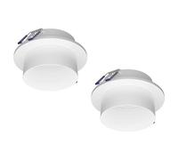 ledscom.de 2x cadre d'encastrement au plafond KRON, rond, blanc mat