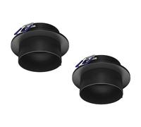 ledscom.de 2x cadre d'encastrement au plafond KRON, rond, noir mat