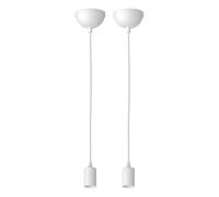 ledscom.de 2x lampe suspendue/lampe à suspendre DORI, blanc mat, 1x E27 max. 60W