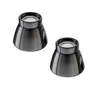ledscom.de 2x plafonniers/douilles MINZ, porcelaine, noir brillant, 1x E27 max. 300 W