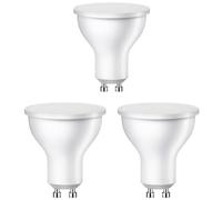 ledscom.de 3 ampoules LED GU10, PAR16, blanc chaud (2800 K), 0,5 W, 49lm, 100°, mates