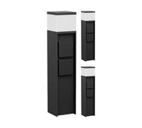ledscom.de 3 lampes d'allée/bornes lumineuses PODEL pour l'extérieur, IP44, 39 cm, noir, 1 ampoule G9 max. 10 W, 2 prises