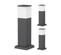 ledscom.de 3 pièces Borne d'éclairage POLLY pour l'extérieur, 35cm, anthracite, ampoule G9 incluse, 596lm, blanc