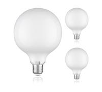 ledscom.de 3 pièces E27 ampoule LED, G125, blanc chaud (2700 K), 4 W, 550lm, verre dépoli extra mat