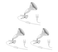 ledscom.de 3 pièces E27 lampe à pince LIK, blanc incl. E27 PAR38 LED lampe à réflecteur 1395lm blanc