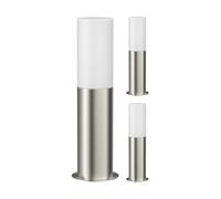 ledscom.de 3 pièces Lumière de chemin/Borne d'éclairage GROPO pour l'extérieur, IP44, 41 cm, inox, 1x E27 max. 40W
