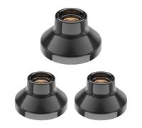 ledscom.de 3 pièces plafonnier/douille de lampe ELEKTRA, porcelaine, noir brillant, 1x E27 max. 300W