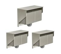 ledscom.de 3 pièces Prise de courant apparente PIWI pour l'extérieur, IP44, 2x, inox, horizontale