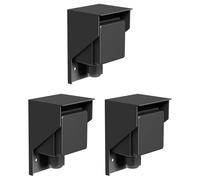 ledscom.de 3 pièces Prise de courant en saillie PIWI pour l'extérieur, IP44, simple, noir