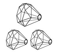 ledscom.de 3x abat-jour cage, noir, 200mm Ø