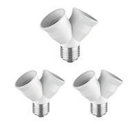 ledscom.de 3x E27 culot, adaptateur splitter double, blanc
