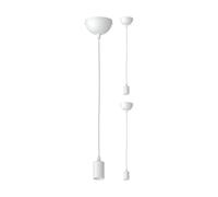 ledscom.de 3x lampe suspendue/lampe à suspendre DORI, blanc mat, 1x E27 max. 60W