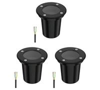 ledscom.de 3x lampes encastrées dans le sol BOLI pour l'extérieur, IP67, noir, rond, 108mm Ø, 1x GU10 max. 15W