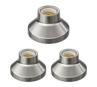 ledscom.de 3x plafonniers/douilles ELEKTRA, porcelaine, argent brillant, 1x E27 max. 300 W