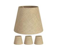 ledscom.de 4 abat-jours, lin, jute, chanvre, textile, tissu, beige naturel, 200 mm de diamètre