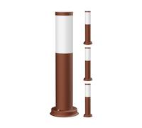 ledscom.de 4 lampes d'allée/bornes lumineuses PORU pour l'extérieur, IP44, 39 cm, marron, 1 ampoule E27 max. 40 W