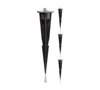 ledscom.de 4 pcs piquets de terre pour lampes de jardin, noir, 17cm, 45mm ⌀