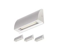 ledscom.de 4 pièces Applique murale LED/éclairage d'escalier SEGIN pour l'extérieur, IP54, plat, downlight mat, carré, 3,8 W, 265lm, blanc chaud