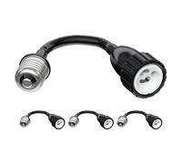 ledscom.de 4 pièces E27 Rallonge col de cygne ELEKTRA sur GU10, noir