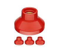 ledscom.de 4 pièces plafonnier/douille de lampe ELEKTRA, porcelaine, rouge brillant, 1x E27 max. 300W